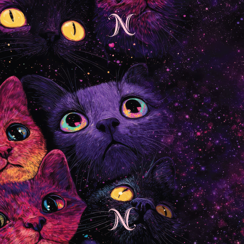 Liz'N Bibi Fată de masa Midnight Cats 145x145 cm
