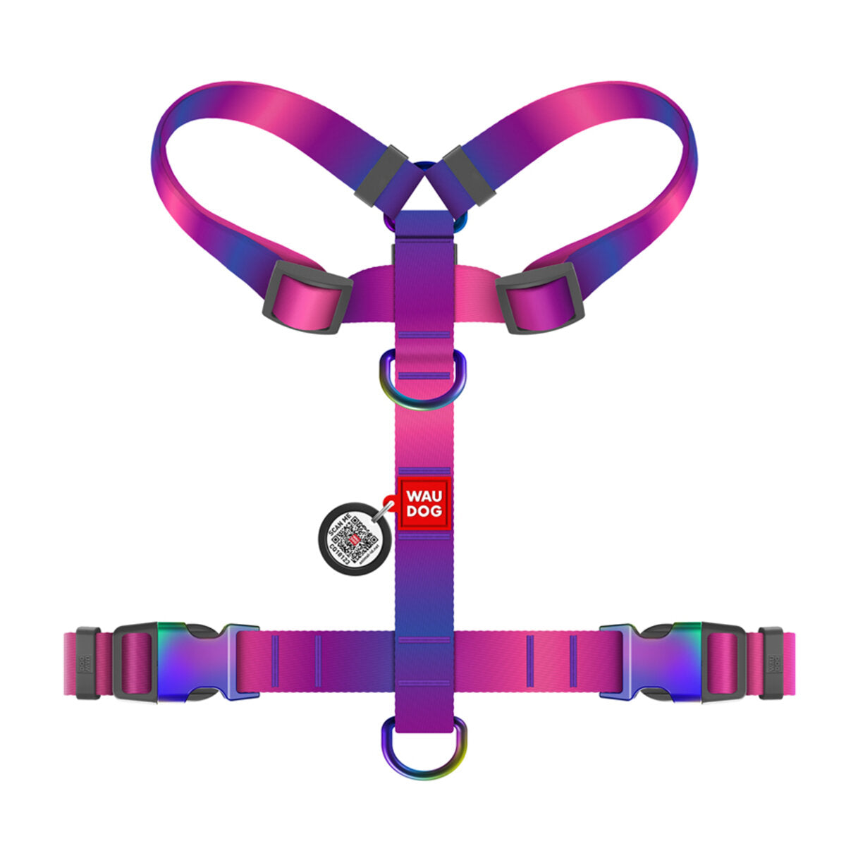 Waudog Ham nylon reciclat, gradient mov