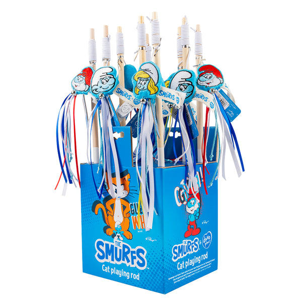 Jucarie pisici undita Smurfs cu broderie