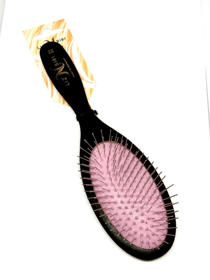 LIZ'N BIBI Perie pentru Caini  Pin Ovala Mov Soft - lemn Negru