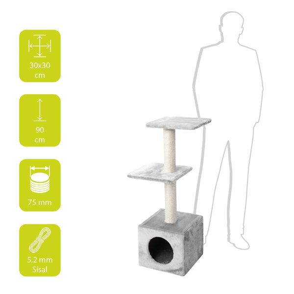 Ansamblu Pisici Classic Palazzo 30x30x90cm gri