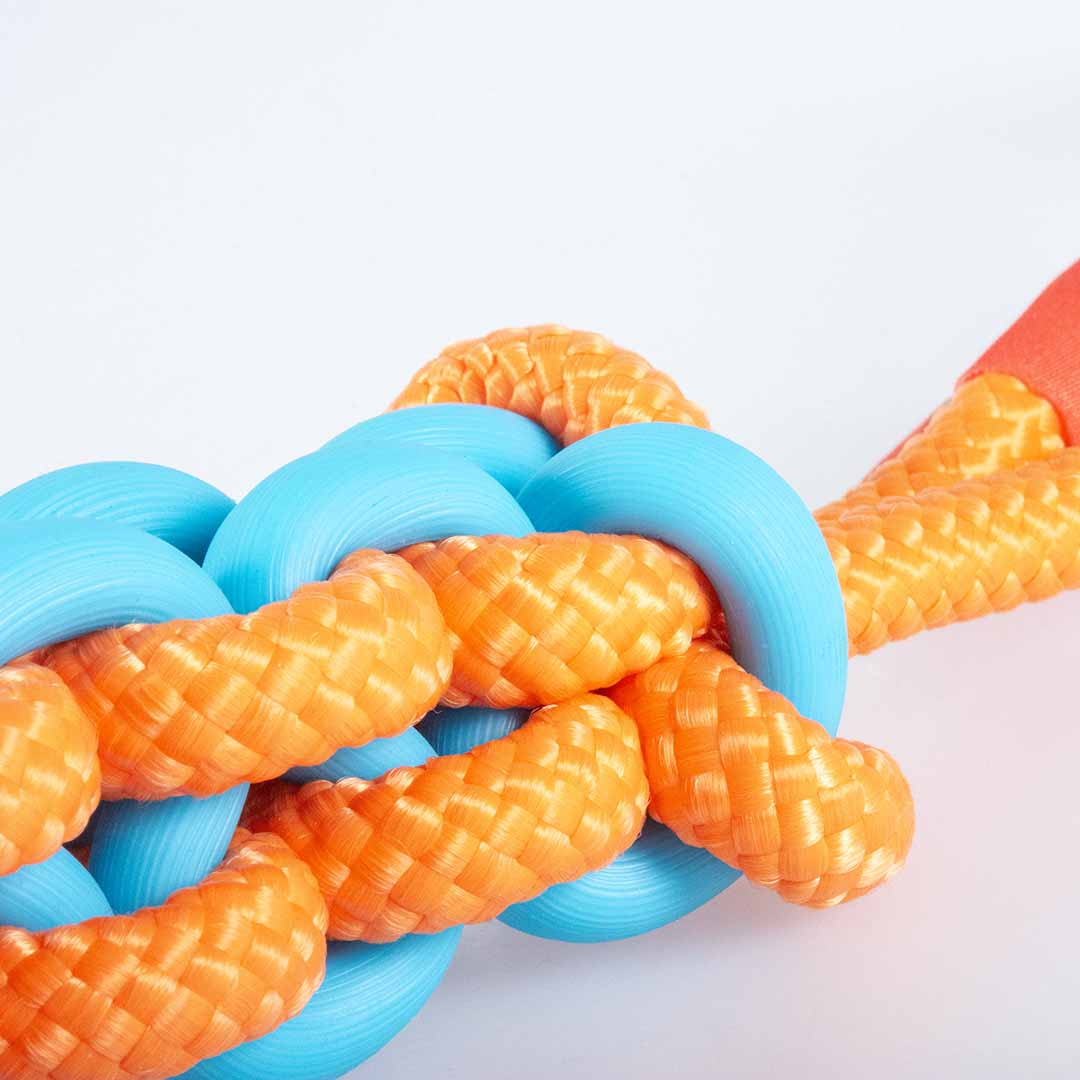 Jucarie pentru Câini TWISTING TUGGER 45x4,5x4,5cm Albastru/Portocaliu