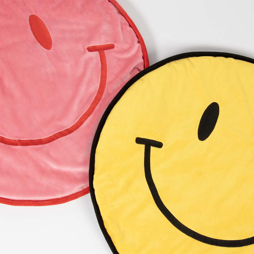 Covoras pisici Smiley 60x60x0.8cm Galben