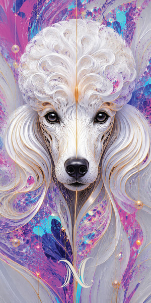 Liz'N Bibi Table mat 75x35 cm / Mousepad Marble Poodle