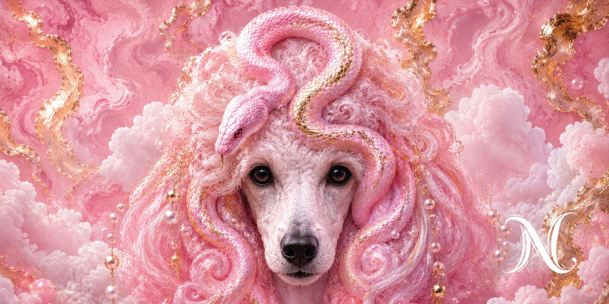 Liz'N Bibi Table mat 75x35 cm / Mousepad Pink Beauty