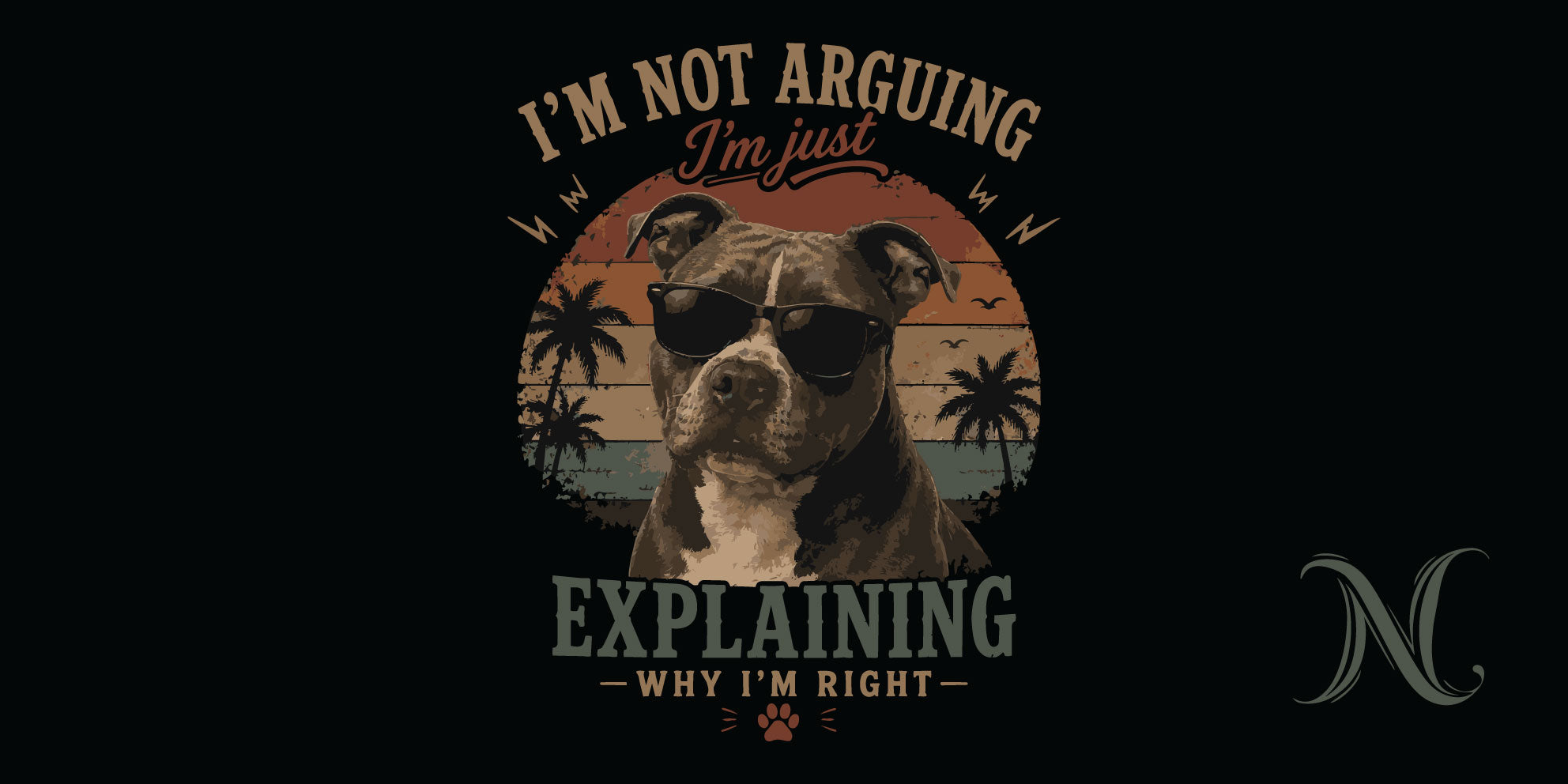 Liz'N Bibi Table mat 75x35 cm / Mousepad I’m Not Arguing