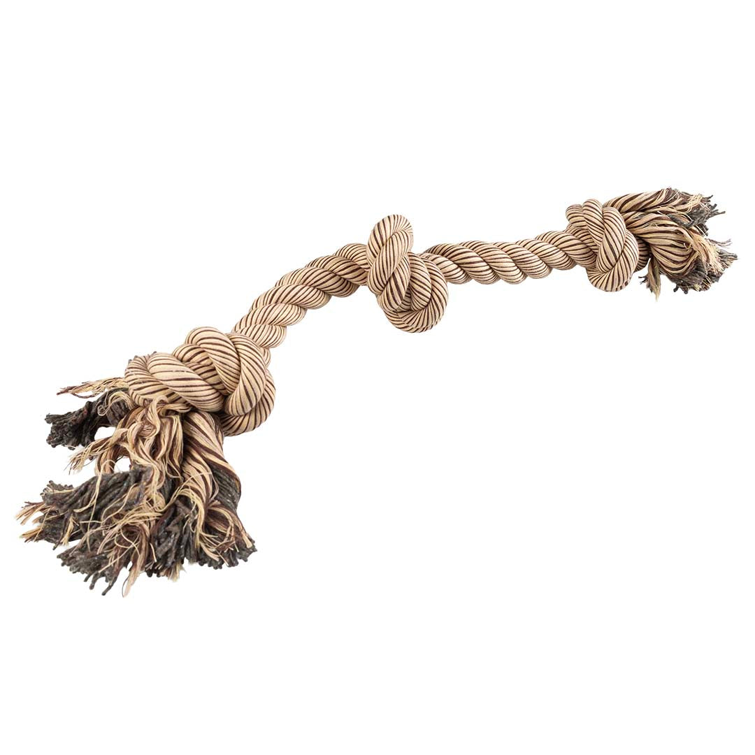 Jucarie sfoara cu 3 noduri- maro 52cm