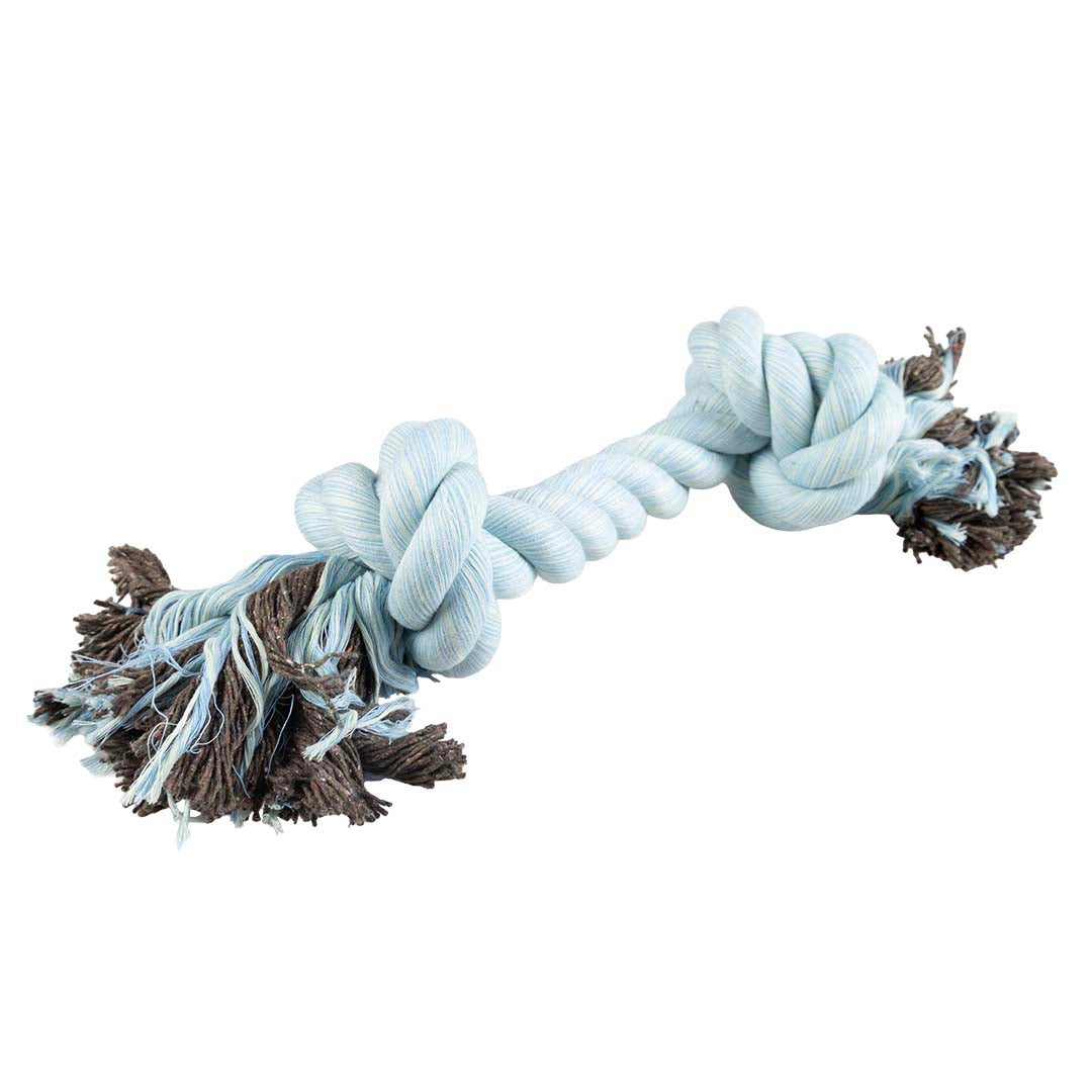 Jucarie sfoara cu 2 noduri- albastru XL50cm