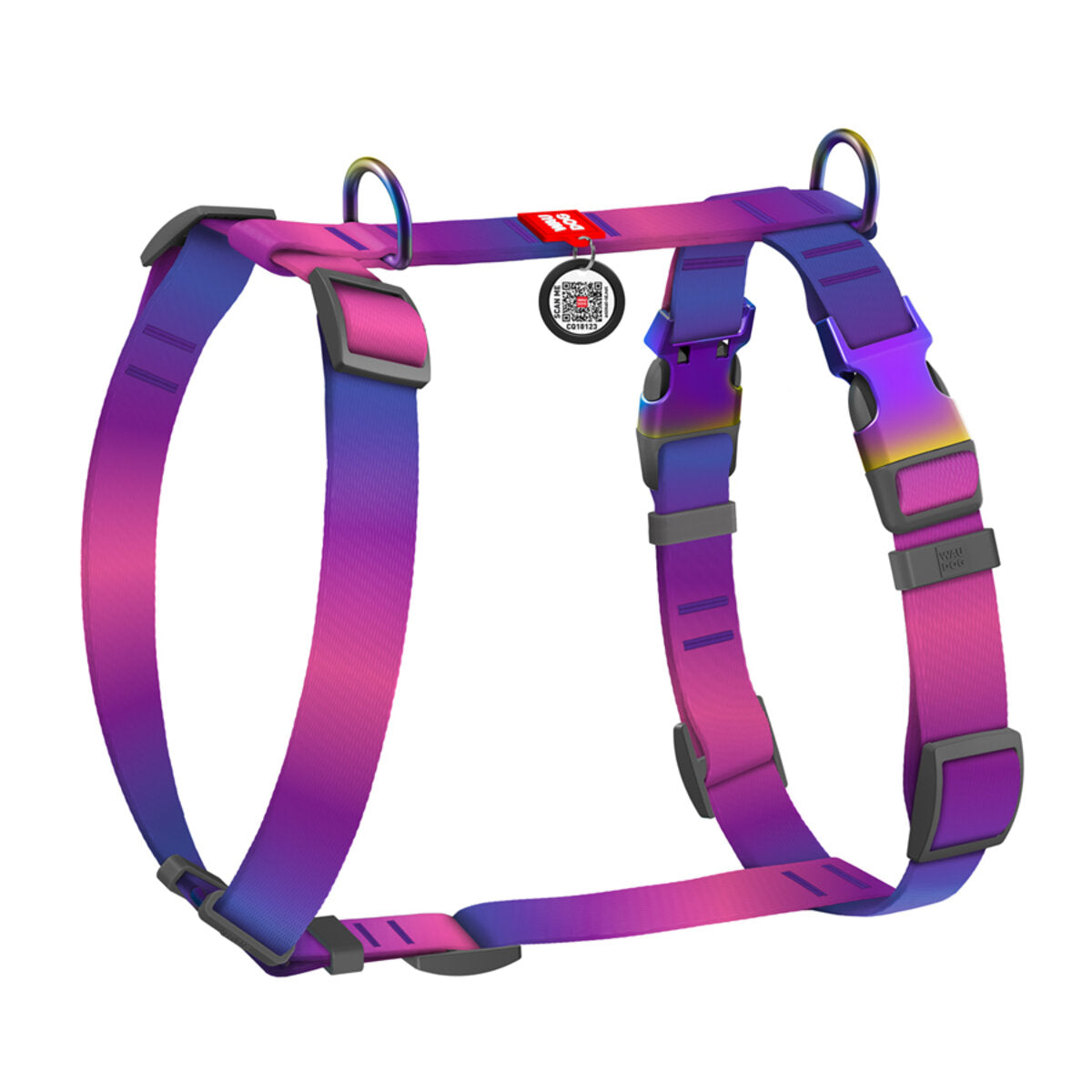 Waudog Ham nylon reciclat, gradient mov