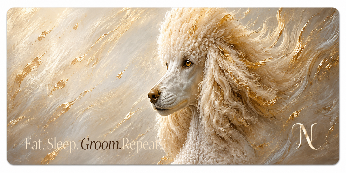 Liz'N Bibi Table mat 75x35 cm / Mousepad Golden Poodle