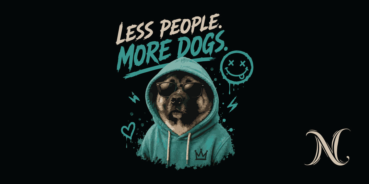 Liz'N Bibi Table mat 75x35 cm / Mousepad Less People more dogs