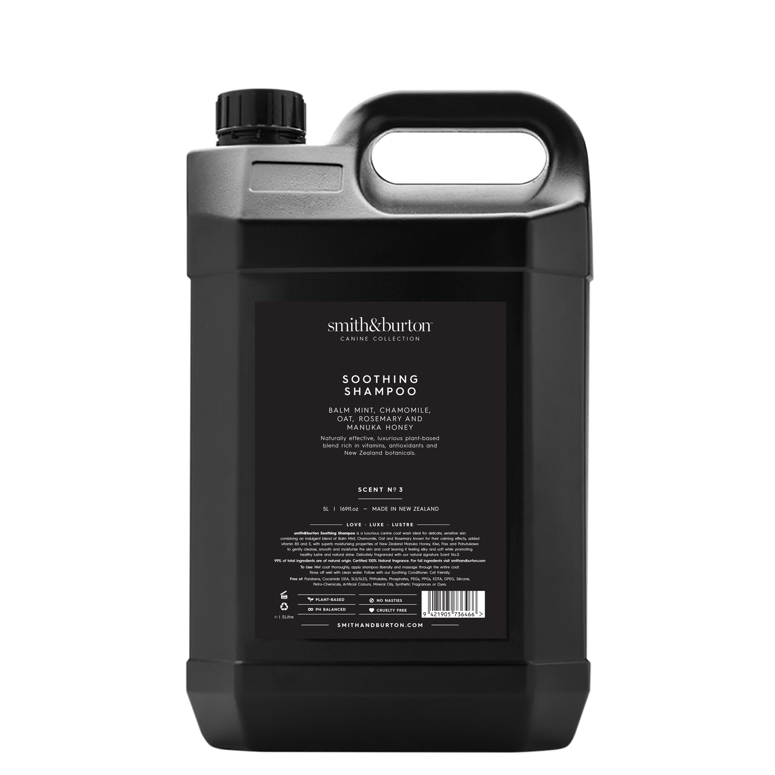 Smith&Burton Sampon Calmant BIO cu Balsam de Menta, Musetel, Ovaz, Rozmarin si Miere de Manuka