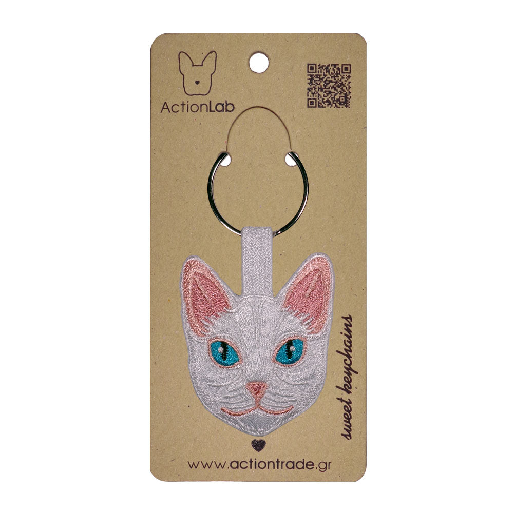 Breloc Action White Cat