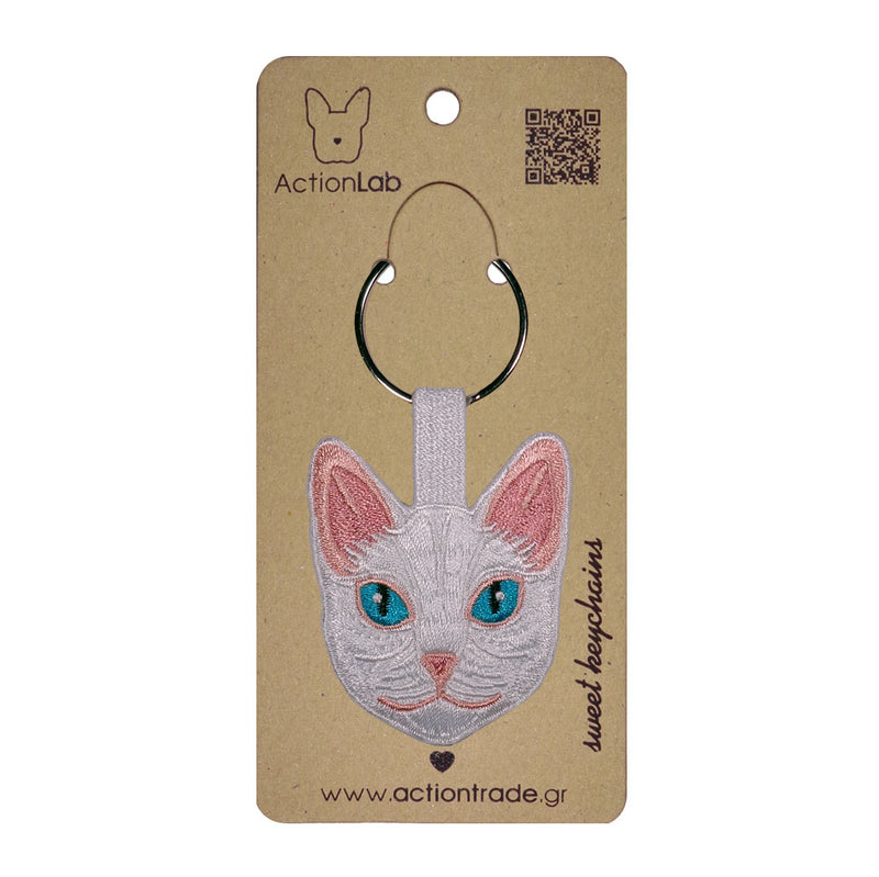 Breloc Action White Cat
