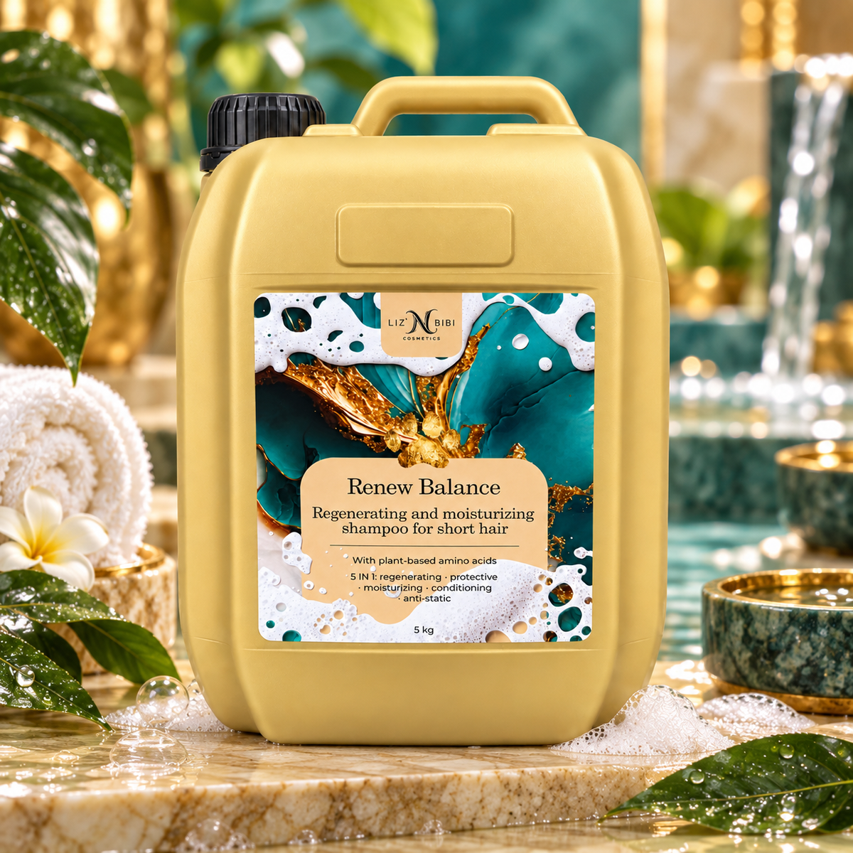 Liz'N Bibi Renew balance Sampon regenerare si hidratare pentru par scurt 5L