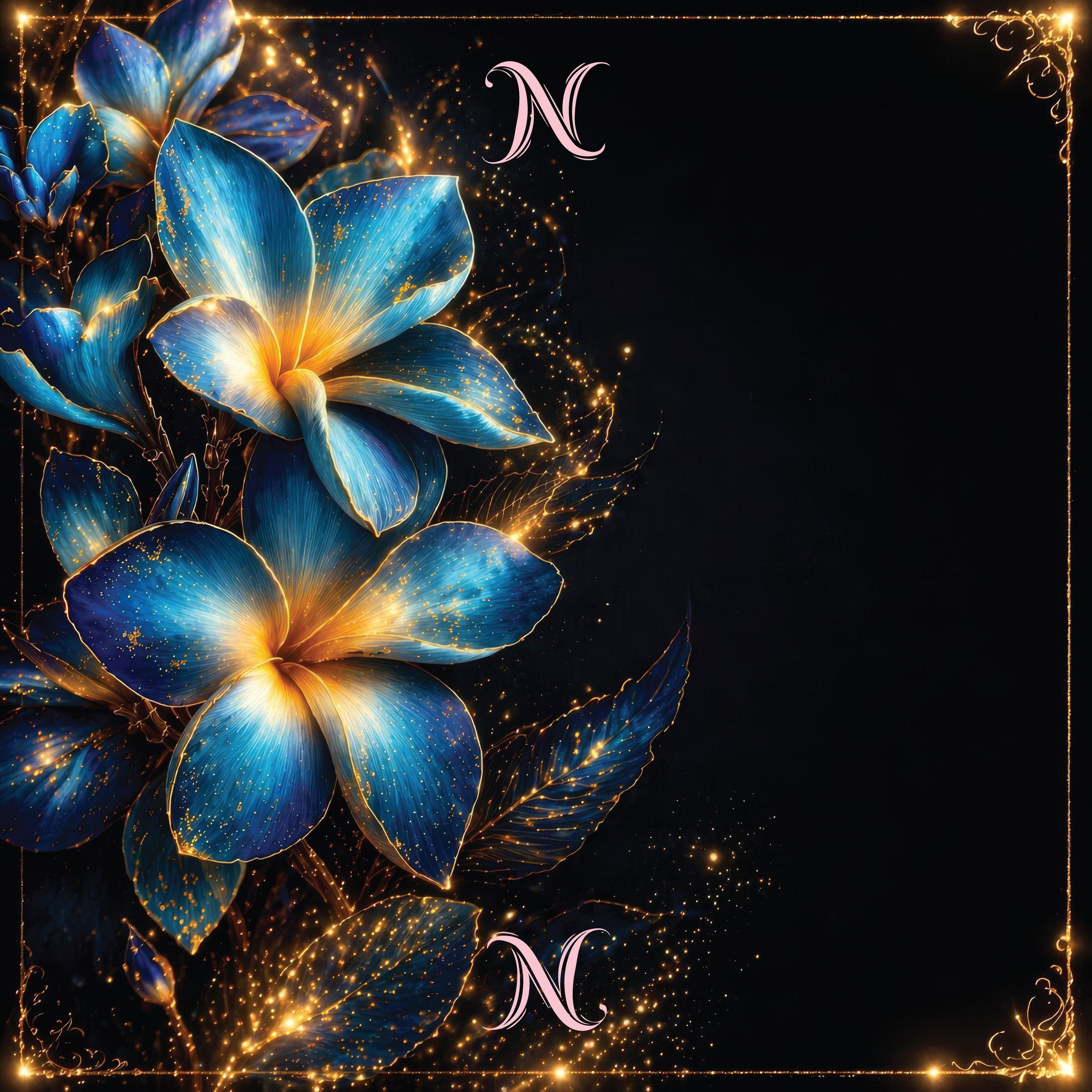 Liz'N Bibi Fată de masă 145x145 cm Blue Plumeria
