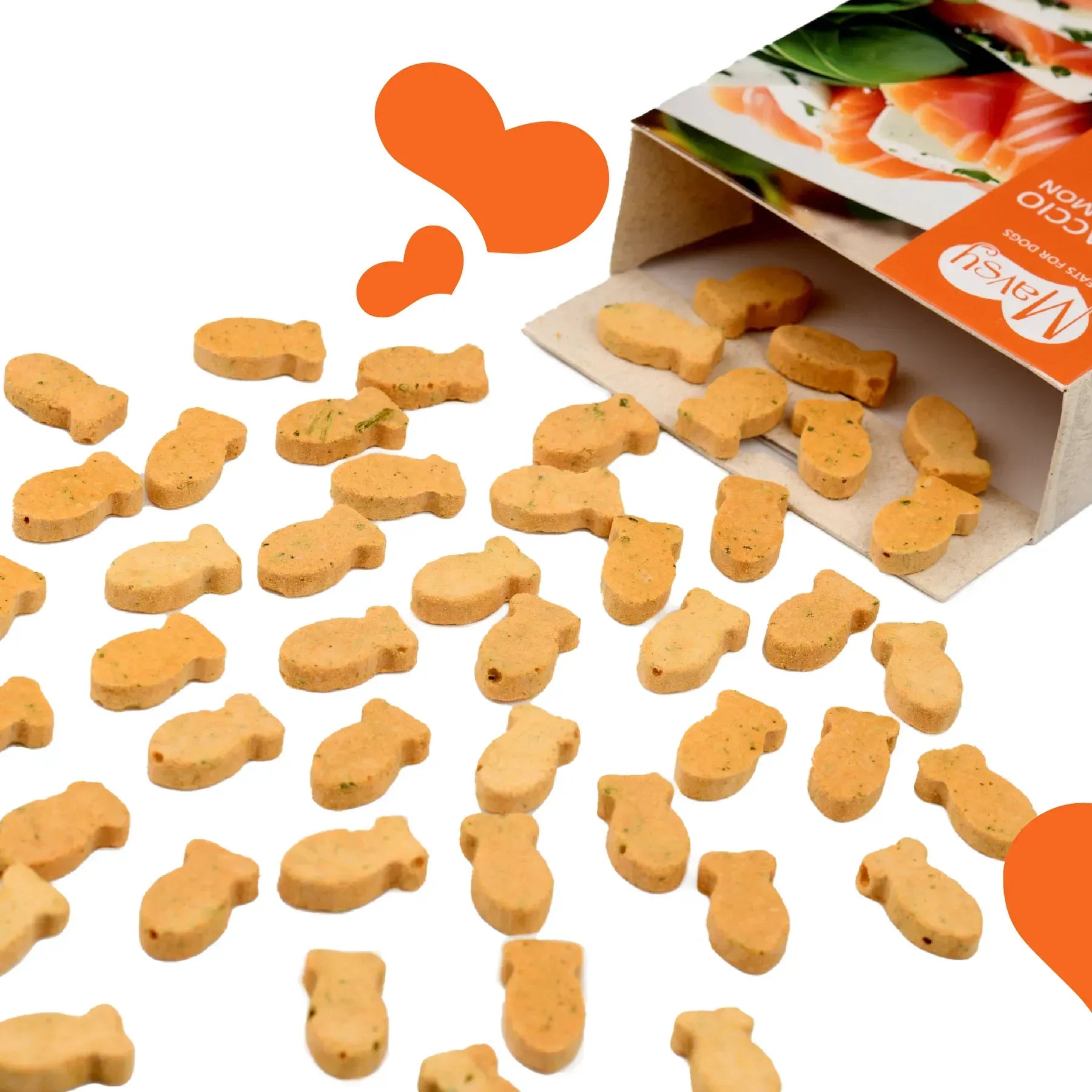 MAVSY Recompense pentru Caini, Carpaccio din Somon cu Spanac, 50g