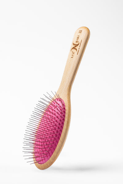 LIZ’N BIBI Perie pentru  Caini Pin Ovala Rosu Dur