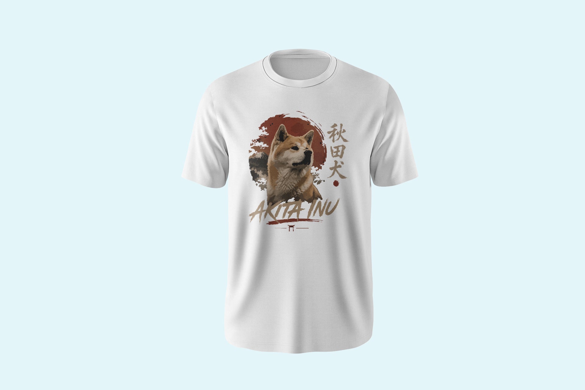 Liz'N Bibi Tricou Unisex Oversized Akita Inu Alb