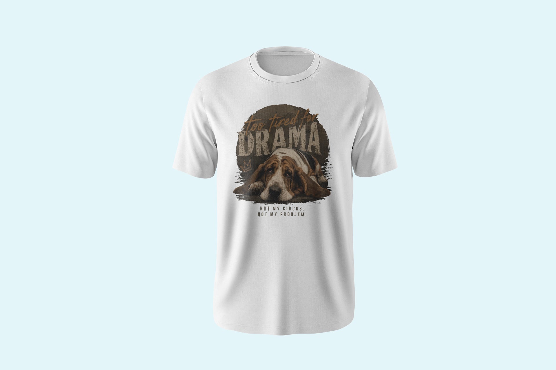 Liz'N Bibi Tricou Unisex Oversized Too tired for Drama Alb