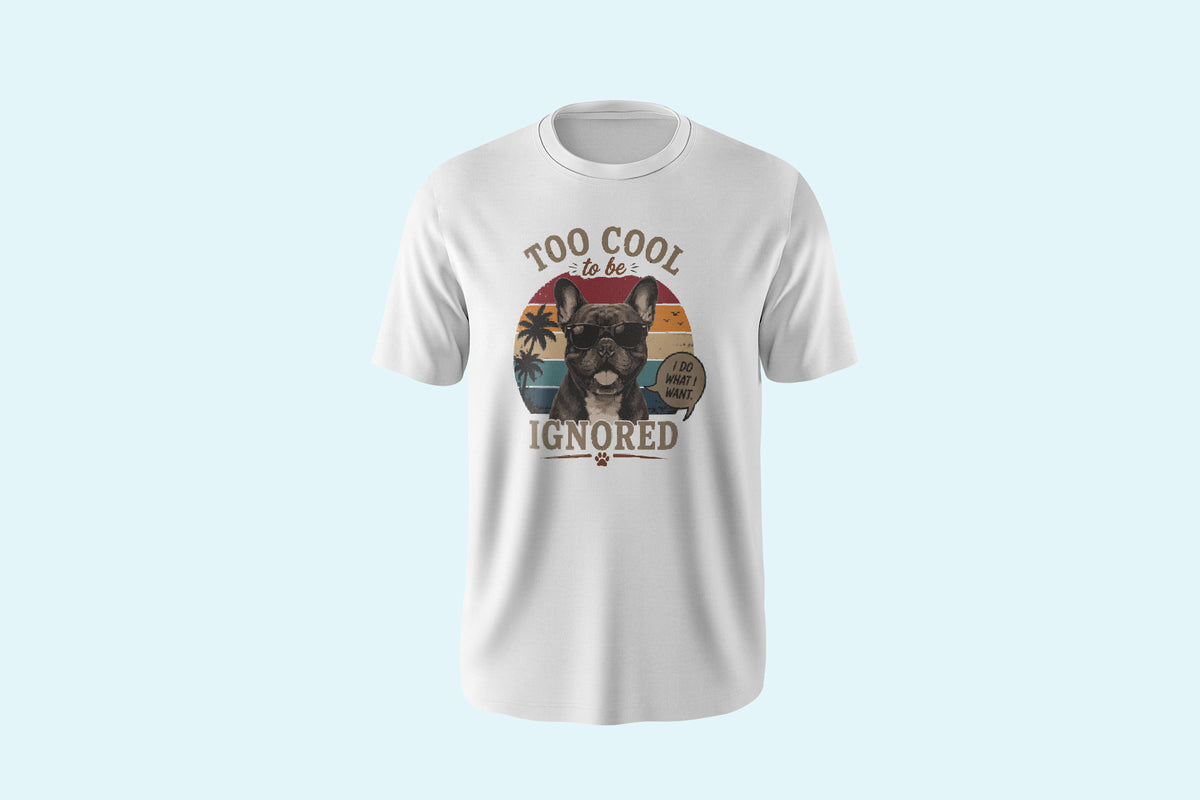 Liz'N Bibi Tricou Unisex Oversized Too Cool To be Ignored Alb