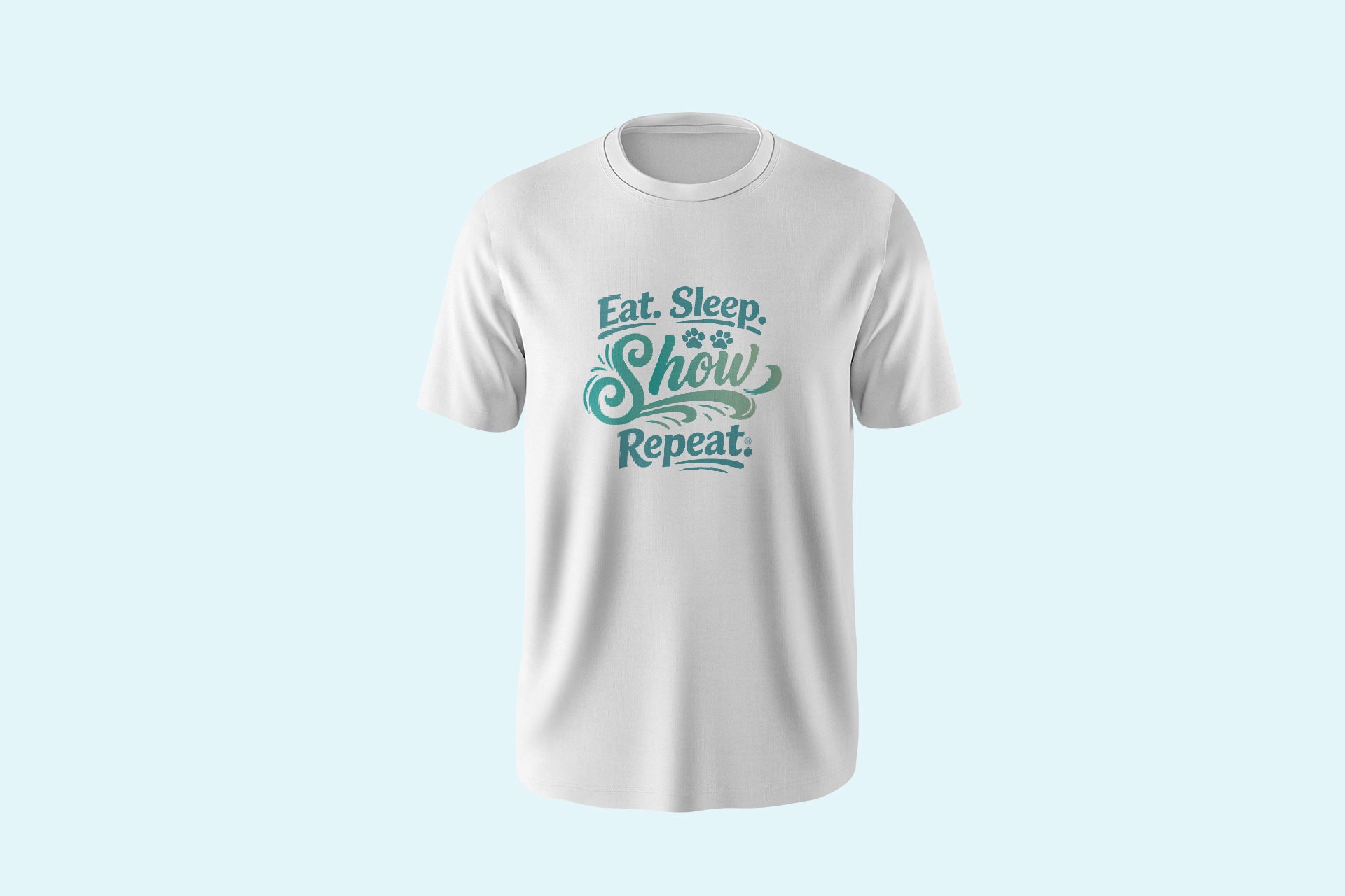 Liz'N Bibi Tricou Unisex Oversized Eat Sleep Show Repeat Alb