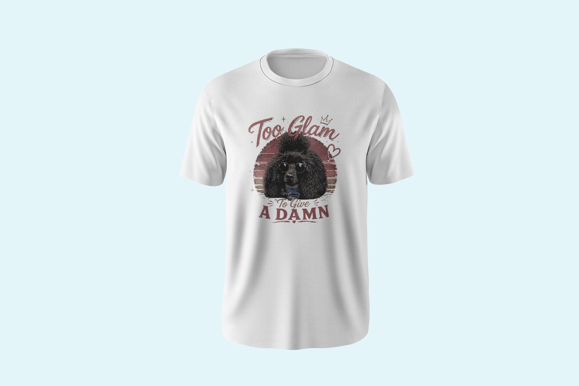 Liz'N Bibi Tricou Unisex Oversized Too Glam To Give A Damn Alb