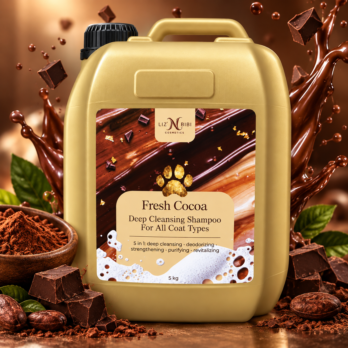Liz'N Bibi Șampon Fresh cocoa pentru curățare profundă 5L