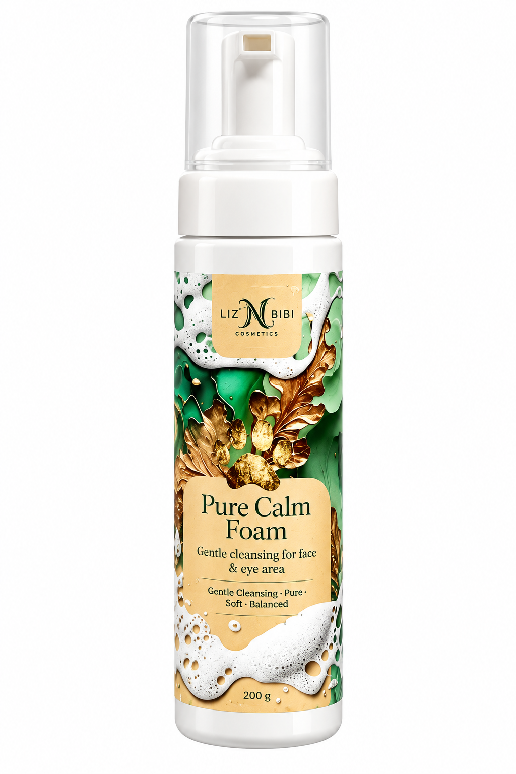 Liz'N Bibi Pure Calm Foam Șampon Spuma delicat pentru fata si ochi 200g
