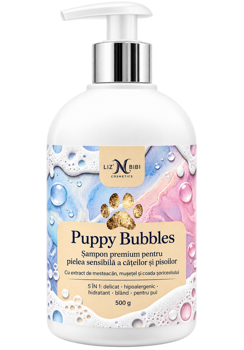 Liz'N Bibi Puppy Bubbles Sampon pentru pui de câine și pisica 500ml - Bubblegum