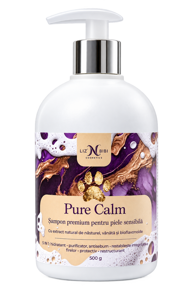 Liz'N Bibi Pure Calm Sampon hipoalergenic pentru piele sensibila 500ml - Bubblegum