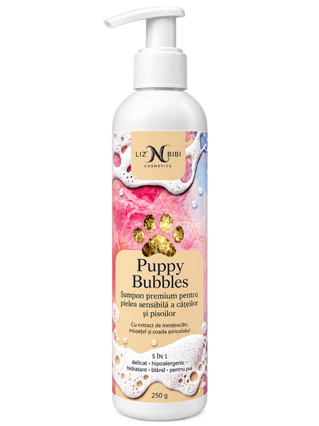 Liz'N Bibi Puppy Bubbles Sampon pentru pui de câine și pisica 250ml - Bubblegum