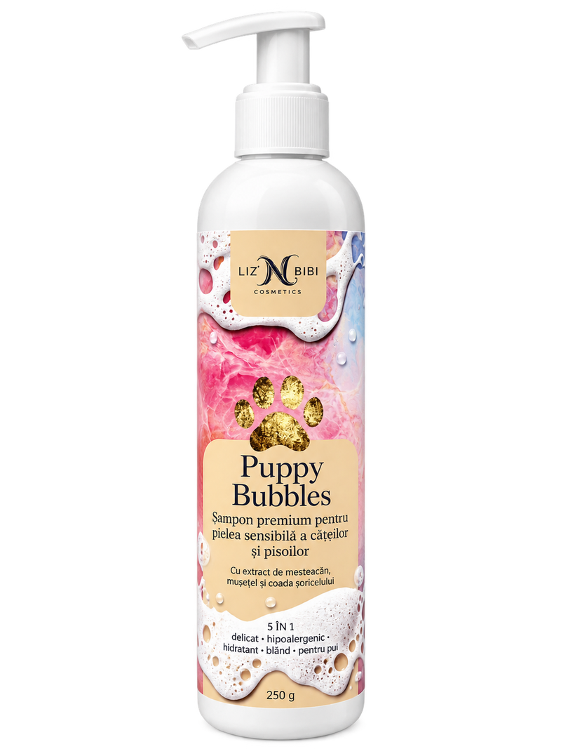 Liz'N Bibi Puppy Bubbles Sampon pentru pui de câine și pisica 250ml - Bubblegum