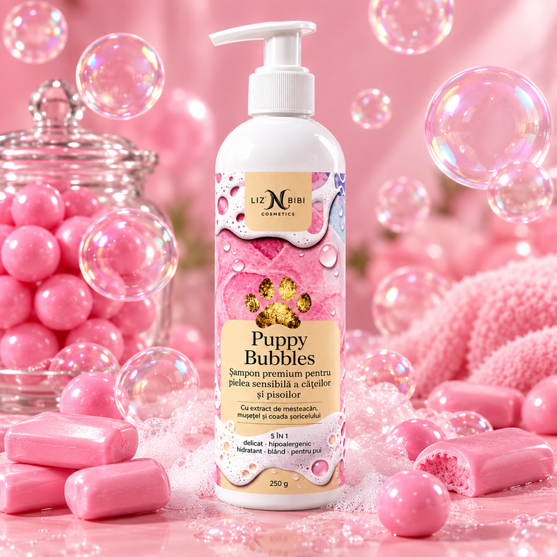 Liz'N Bibi Puppy Bubbles Sampon pentru pui de câine și pisica 250ml - Bubblegum