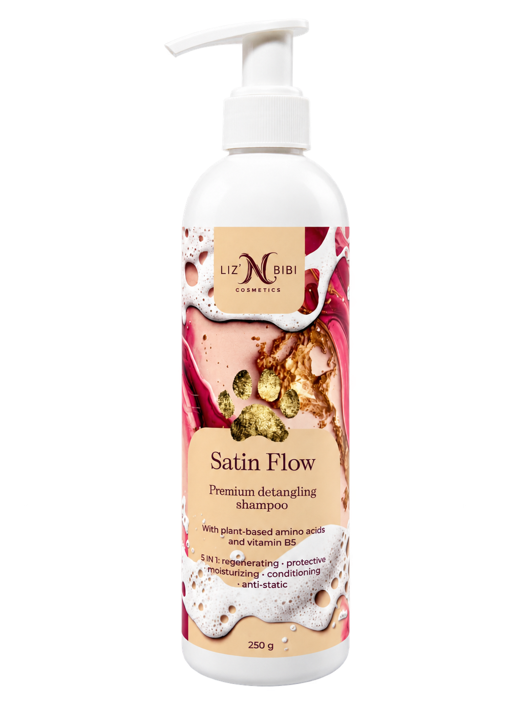 Liz'N Bibi Satin Flow Sampon premium pentru descalcire si luciu 250ml