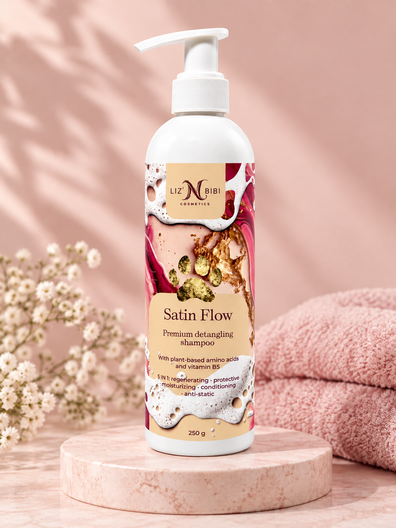 Liz'N Bibi Satin Flow Sampon premium pentru descalcire si luciu 250ml