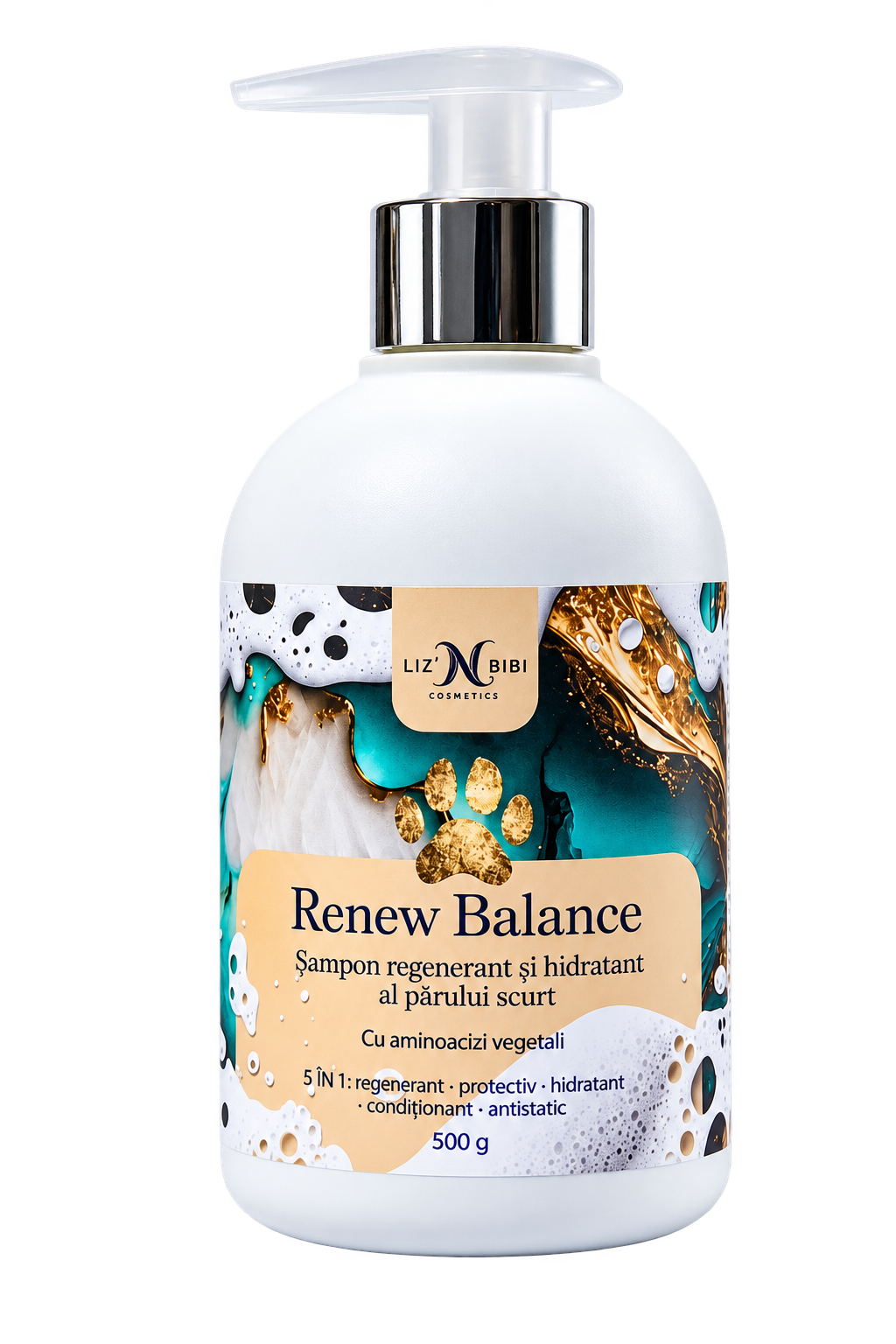 Liz'N Bibi Renew balance Sampon regenerare si hidratare pentru par scurt 500ml