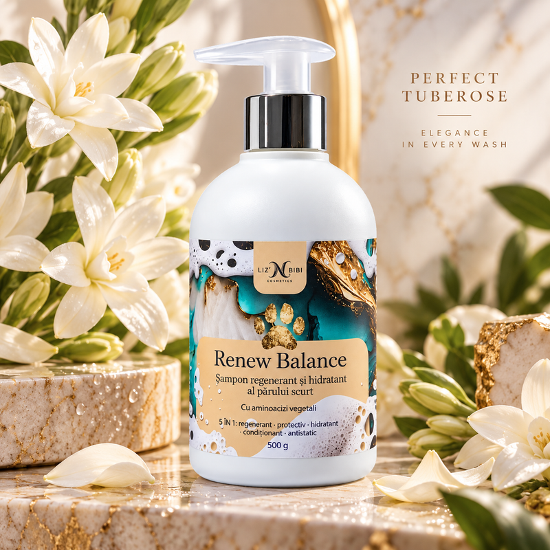 Liz'N Bibi Renew balance Sampon regenerare si hidratare pentru par scurt 500ml