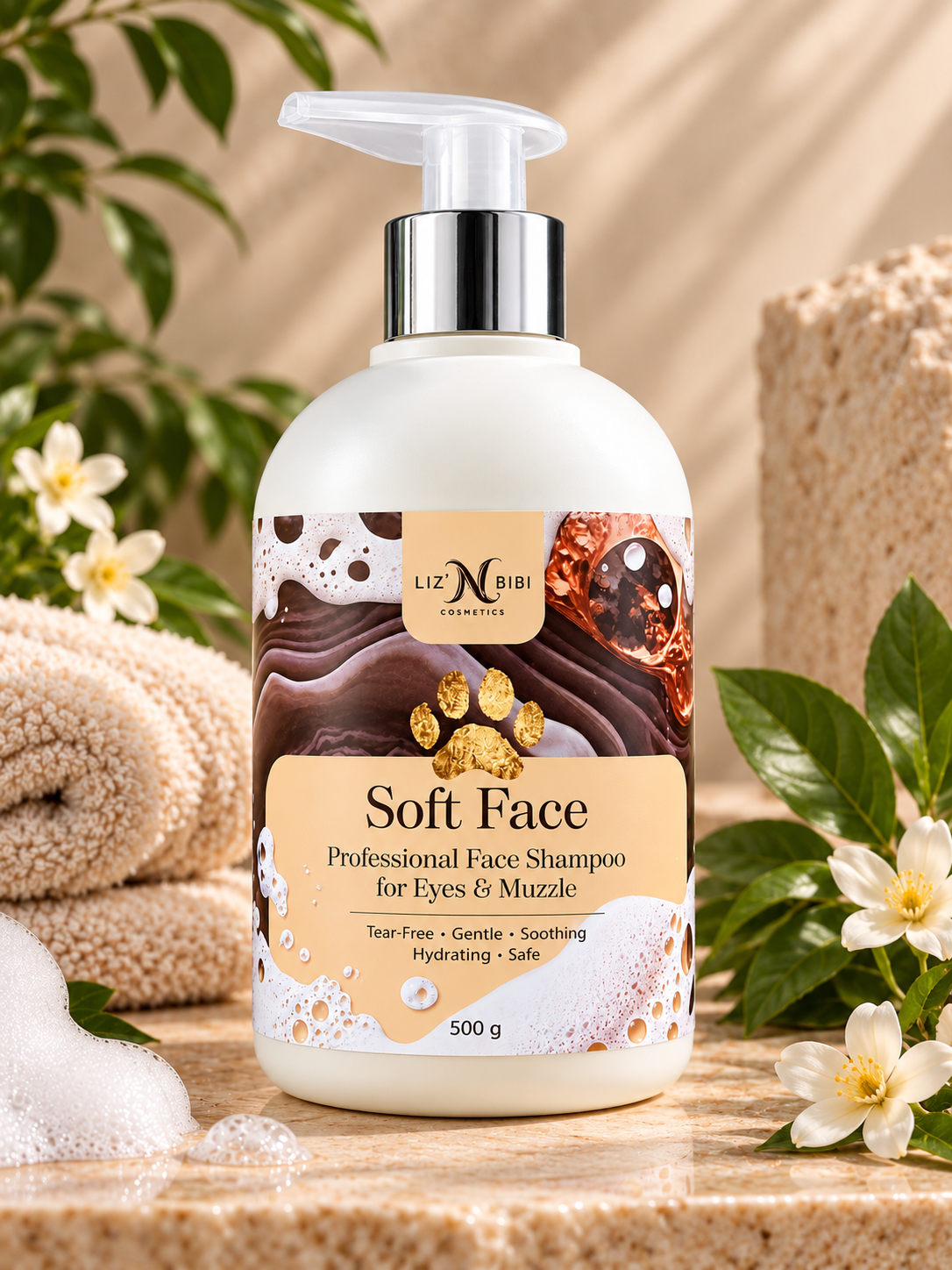 Liz'N Bibi Soft Face sampon pentru față și zona ochilor 500g