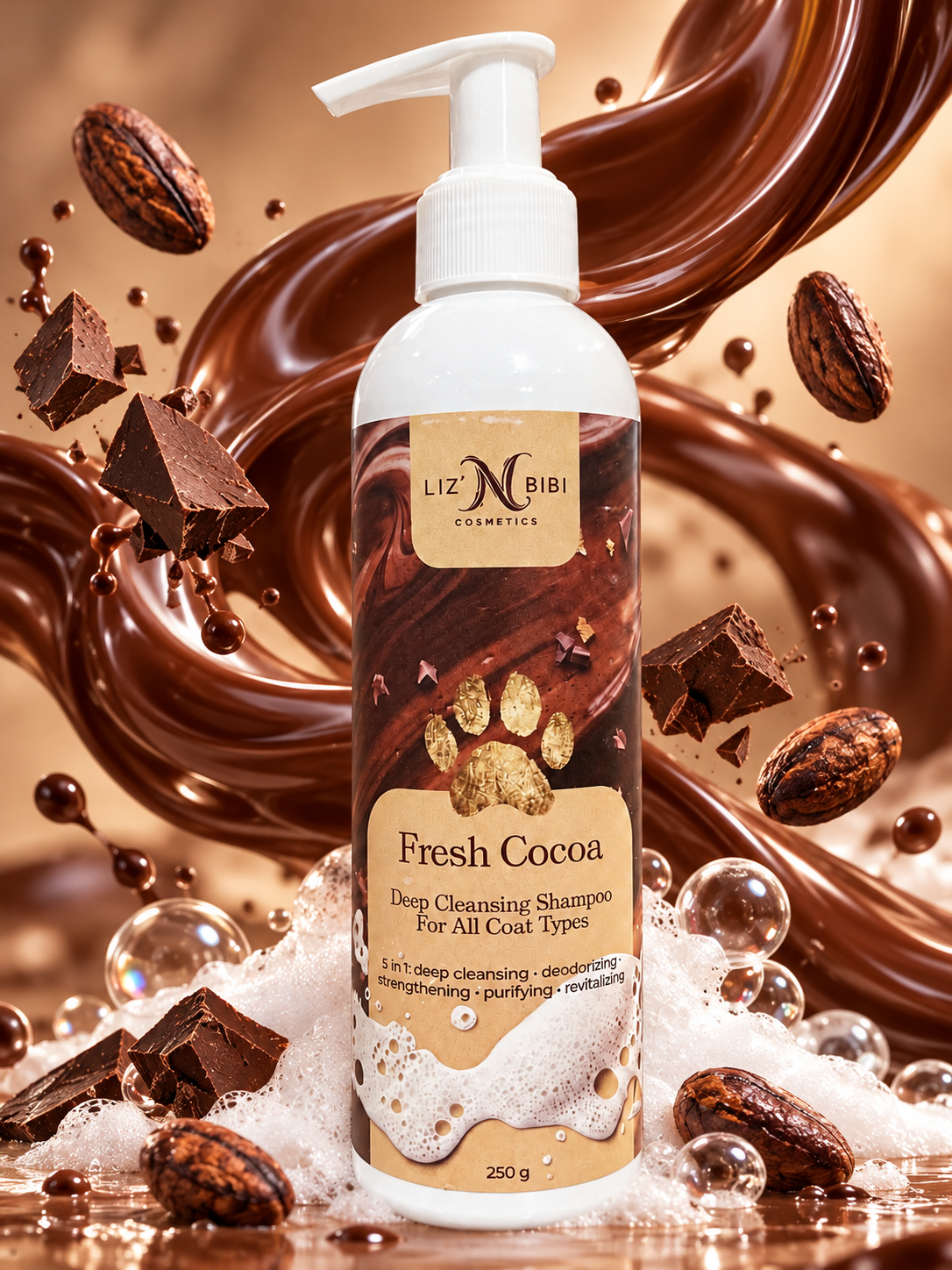 Liz'N Bibi Șampon Fresh cocoa pentru curățare profundă 250ml