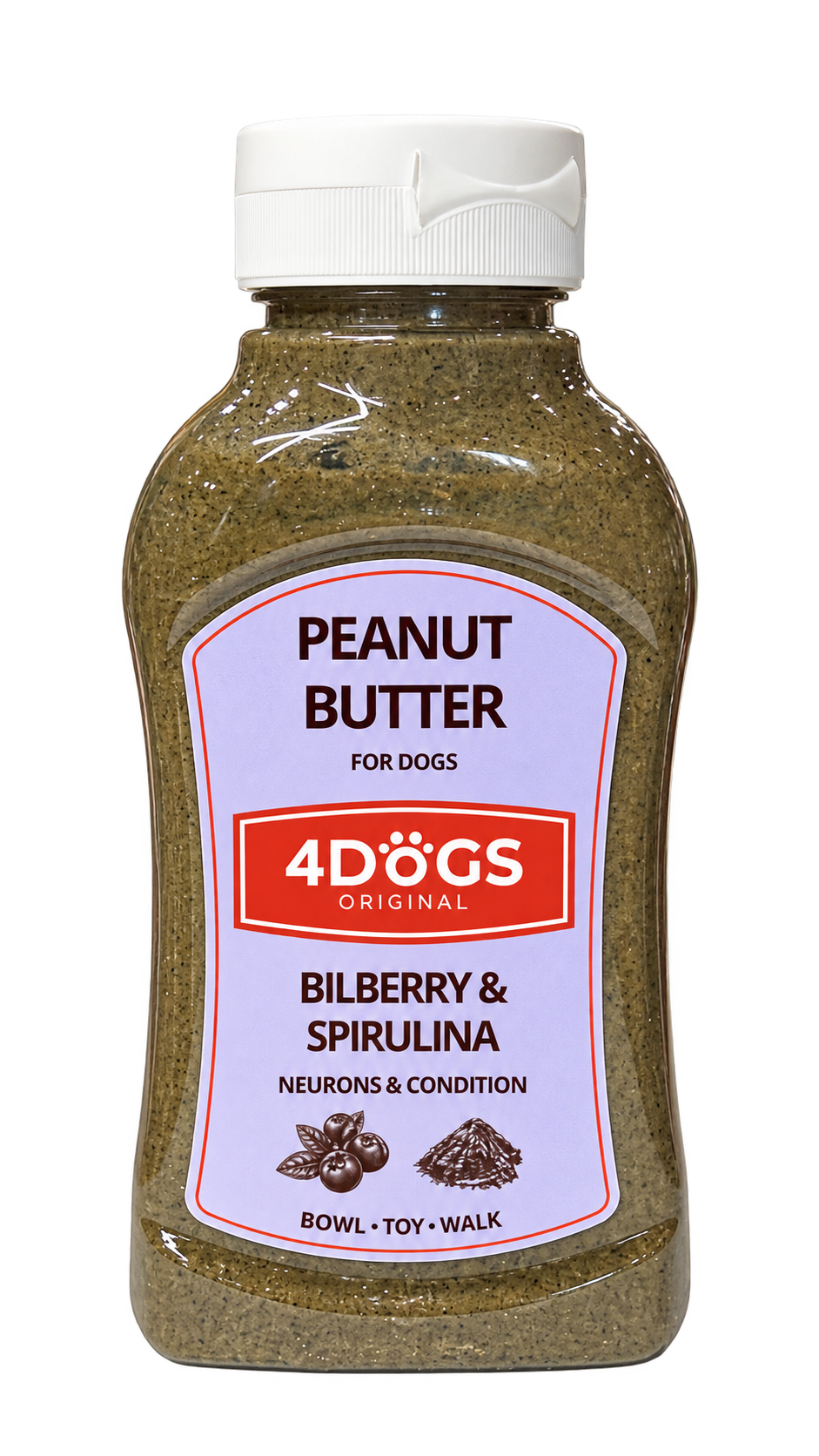 Unt de Arahide pentru câini cu spirulina și afine 280g
