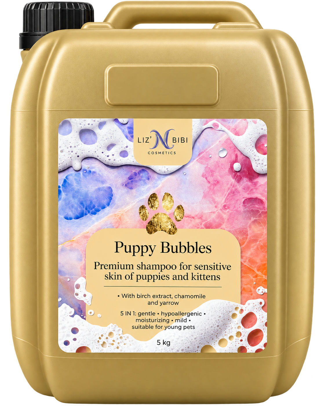 Liz'N Bibi Puppy Bubbles Sampon pentru pui de câine și pisica 5L- Bubblegum