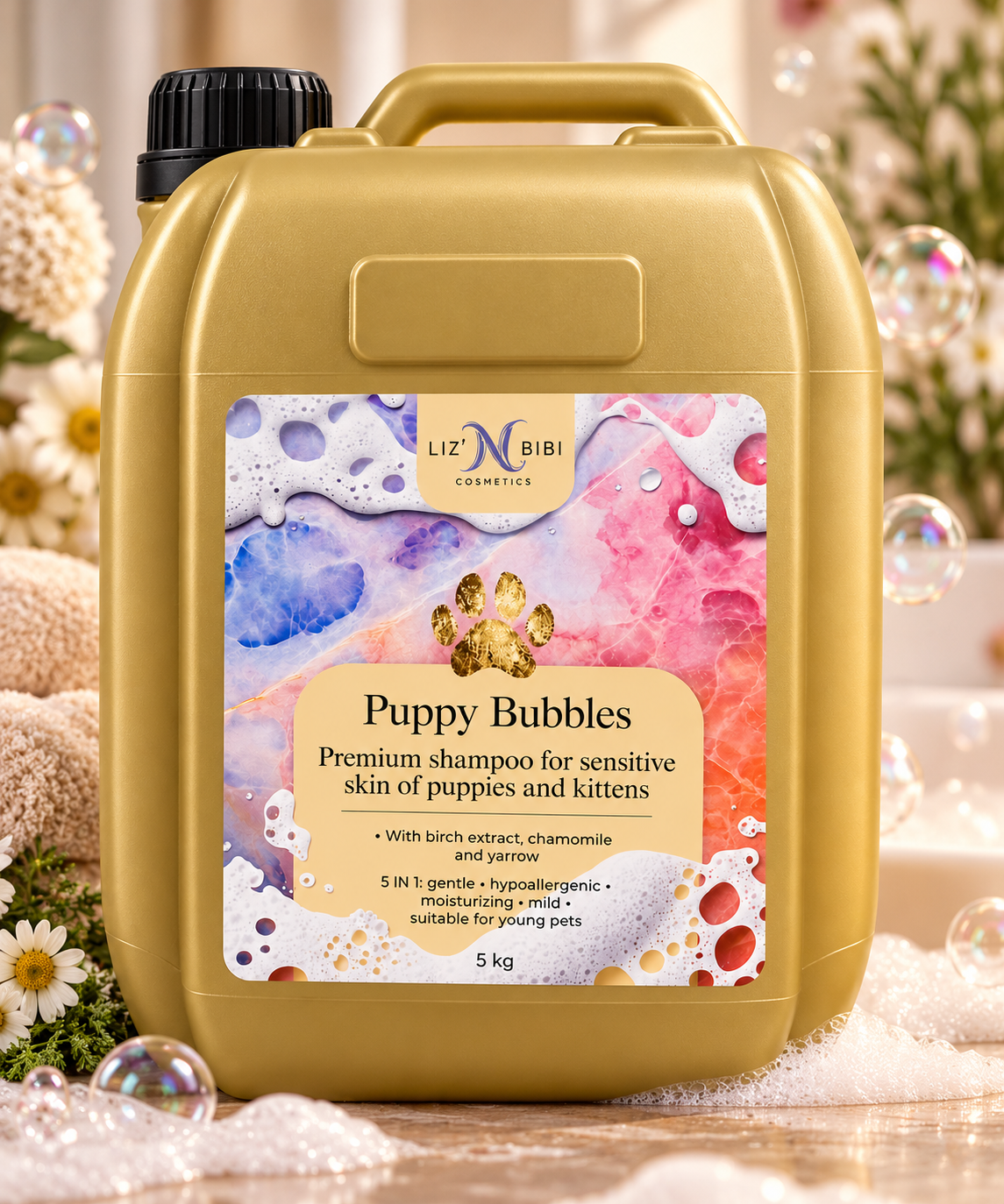 Liz'N Bibi Puppy Bubbles Sampon pentru pui de câine și pisica 5L- Bubblegum