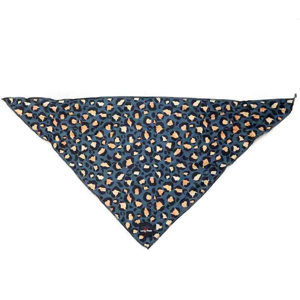 Long Paws Bandana FTD, Leopard Verde&Auriu