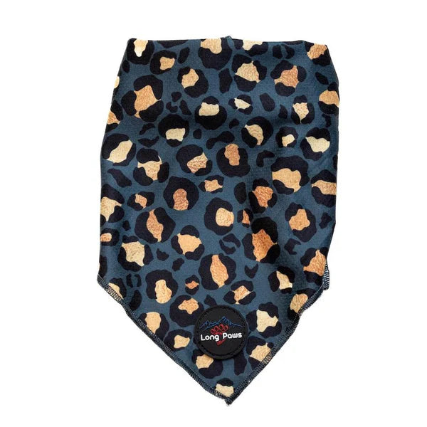 Long Paws Bandana FTD, Leopard Verde&Auriu
