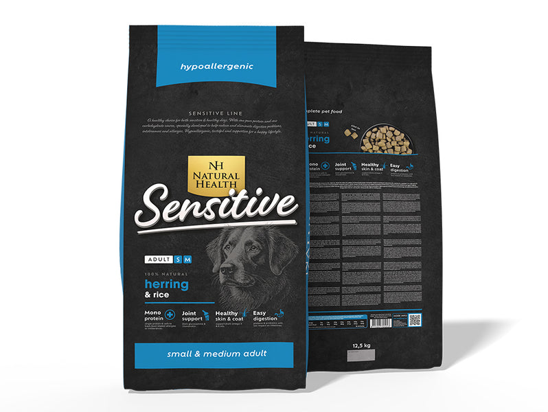 Natural Health Hrana Uscata pentru Caini cu Peste si Orez