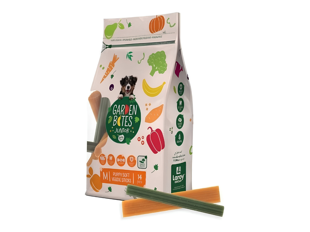Recompensa Garden Bites Sticks cu Legume Puppy M-12cm-14buc