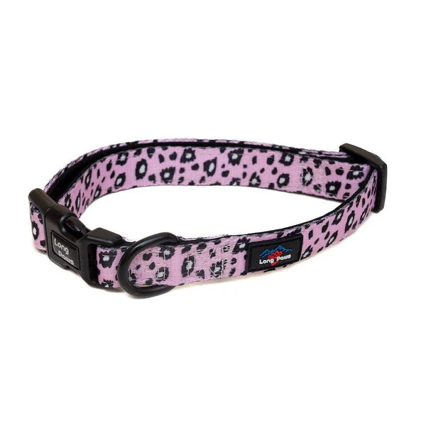 Long Paws Zgarda FTD Leopard Roz