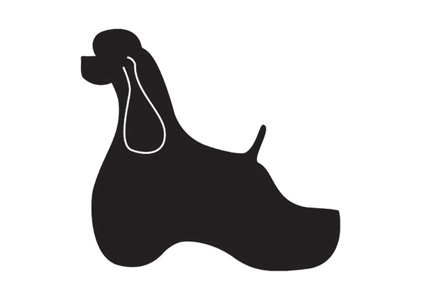 Autocolant Cocker American 10 cm Negru Stanga