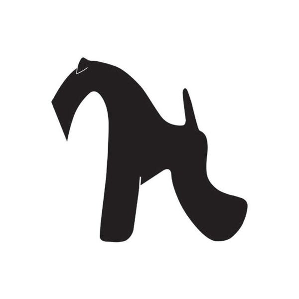 Autocolant Kerry Blue Terrier Stanga Negru 25cm